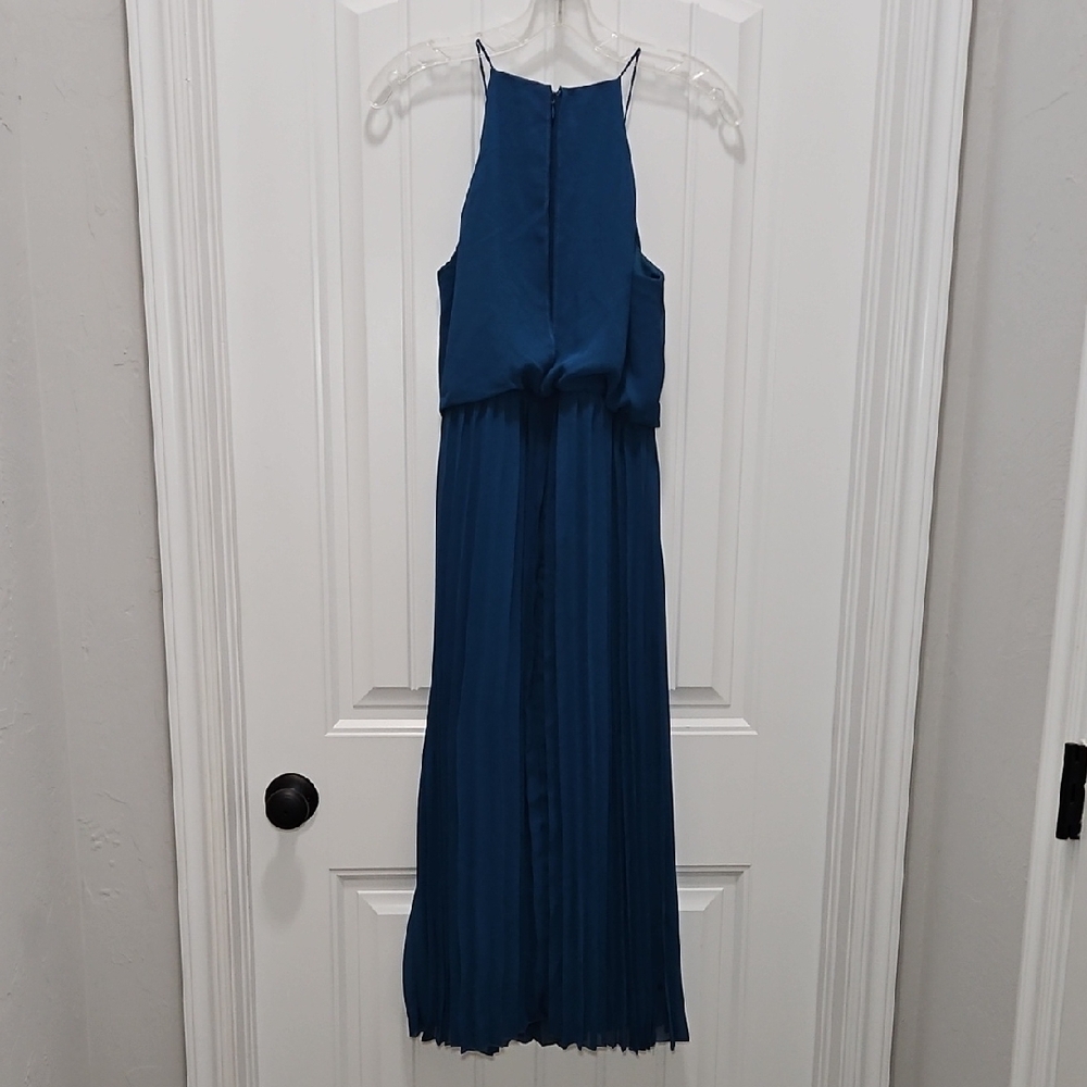 Sam Edelman Teal Pleated Skirt Midi Dress New - Picture 6 of 11